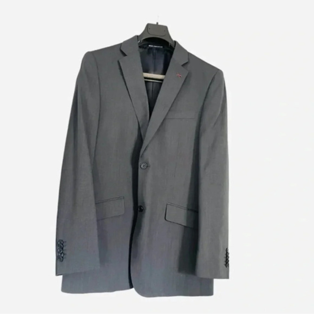 Alain Manoukian Charcoal gray single breasted blazer size 52/44R Lined NWOT